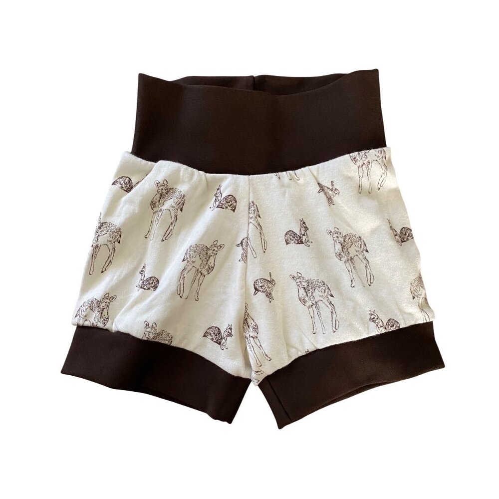 Handmade boutique gender neutral woodland bubble shorts NEW